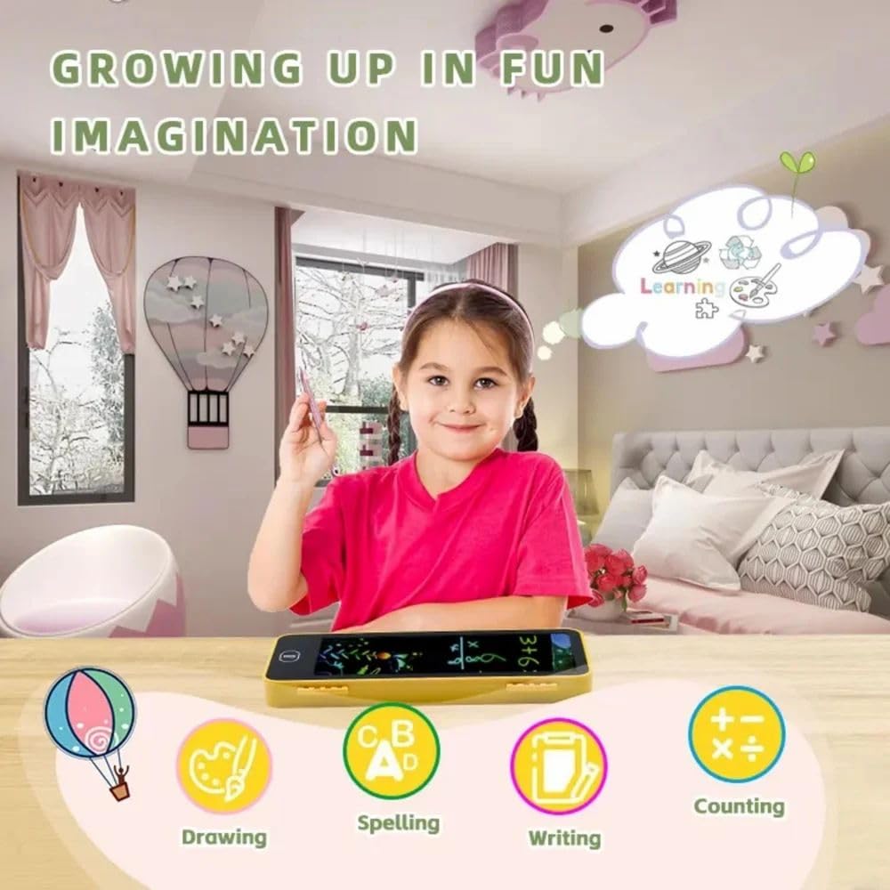 LCD Writing Pad & Pencil Case Combo – Erasable Drawing Board with Lock & Erase