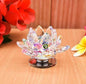 Multicolour Crystal Lotus with Manual Rotating Stand