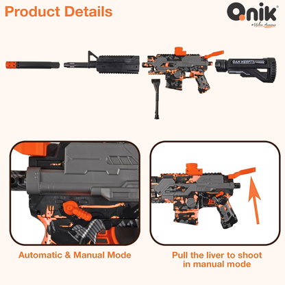 M416 Gel Blaster Gun Toy – 103 CM Automatic Water Beads Blaster with Battery & Safety Glasses