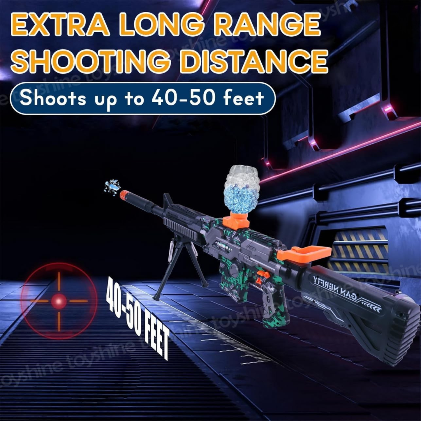 M416 Gel Blaster Gun Toy – 103 CM Automatic Water Beads Blaster with Battery & Safety Glasses