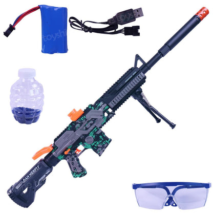 M416 Gel Blaster Gun Toy – 103 CM Automatic Water Beads Blaster with Battery & Safety Glasses