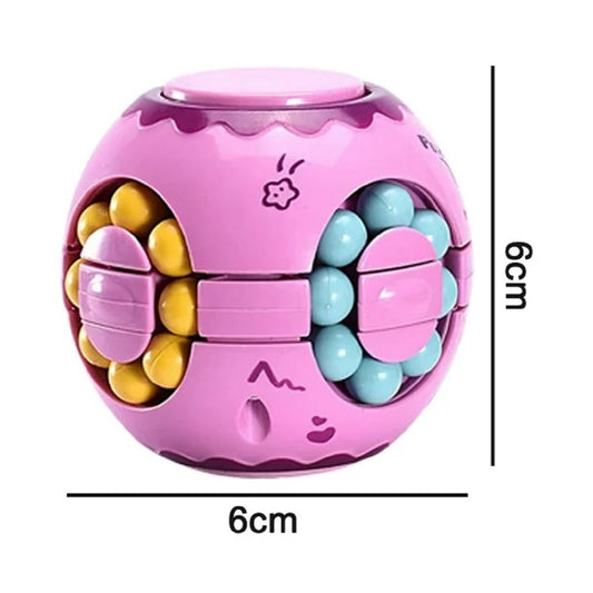 2-in-1 Rotating Magic Bean Cube – 3D Puzzle & Fidget Toy (Assorted Colors)