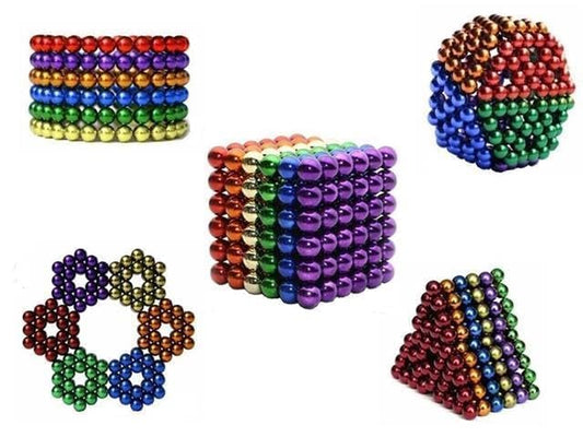 Magnetic Ball Set – 216-Piece 6x6 Colorful Cube Puzzle Toy (5mm, 8 Colors)