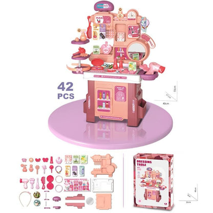 42 PCS Pretend Vanity Table Set – Makeup & Beauty Salon Toy for Girls