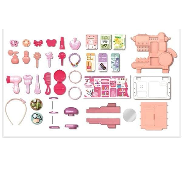 42 PCS Pretend Vanity Table Set – Makeup & Beauty Salon Toy for Girls