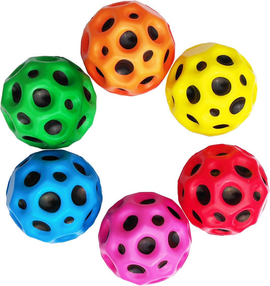 Super Bouncy Rubber Moon Ball – Soft Foam, Multicolor