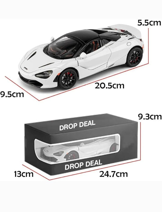 Die Cast Metal Car White 1:24