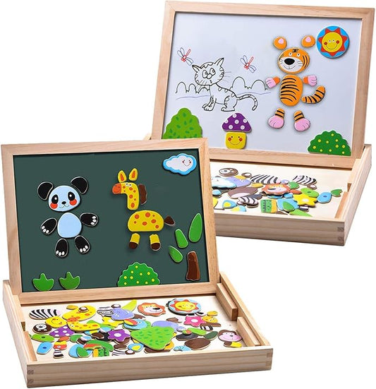 Wooden Magnetic Educational Learning Board. Digital Learning.