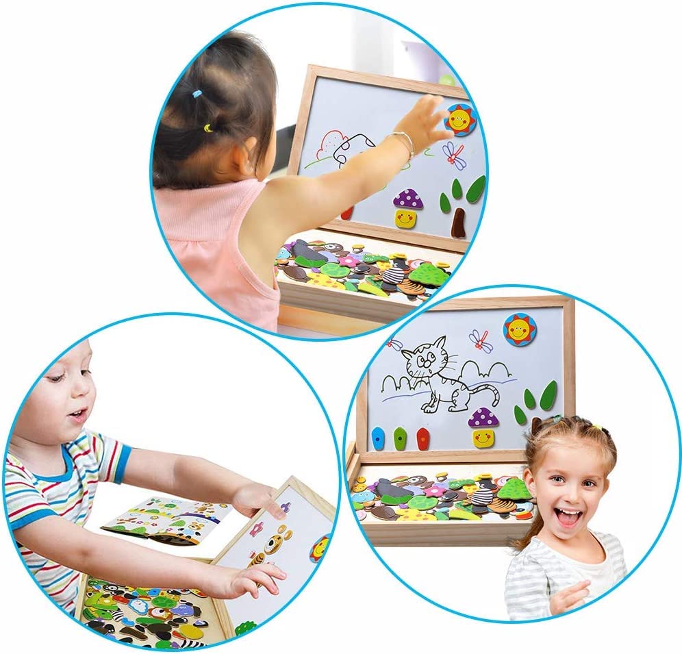 Wooden Magnetic Educational Learning Board. Digital Learning.