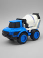 Powered Cement Mixer Truck Toy for Kids | BLUE | Sturdy Plastic Construction Vehicle | Realistic Rotating Mixer & No Batteries Required | Fun Construction Site Play Toy for Boys & Girls