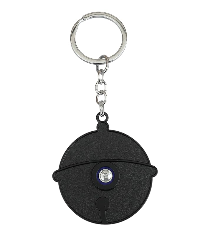 Silver Rotating Doremon Metal Keychain – Spinner Key Ring for Cars & Bikes