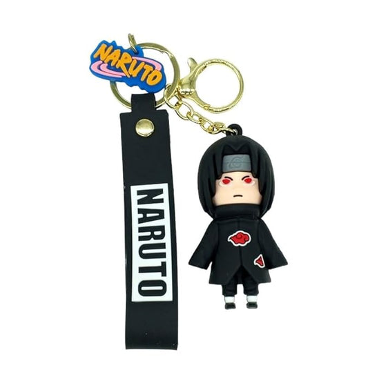Itachi 3D Rubber Keychain Lanyard – Multicolor, 12 cm Charm