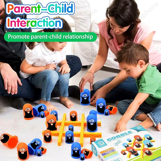 Tic Tac Toe Strategy Board Game – Brain Development Fun (Multicolor)