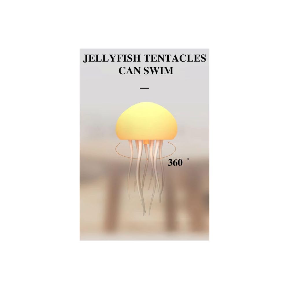 Dynamic Rechargeable Octapus/Jellyfish LED Night Light – Colour Changing Voice Control Floating Decoration Lamp