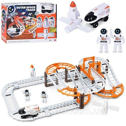 Outer Space Train Track Playset for Kids