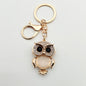 Golden Owl Diamond Keychain