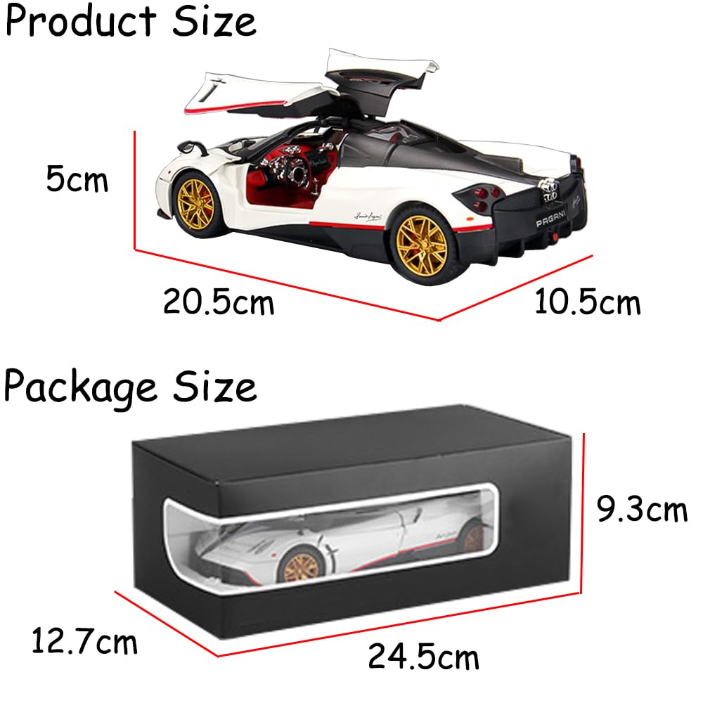 Toy Car Model Pull Back Die-Cast 1:24 with Lights and Sound
