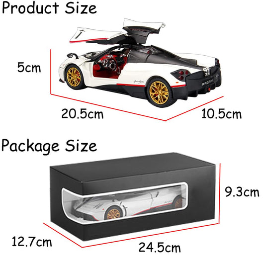 Toy Car Model Pull Back Die-Cast 1:24 with Lights and Sound