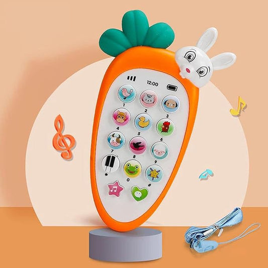 Radish Style Cute Rabbit Face Pretend Play Cell Phone Toy for Kids. (Assorted Colours)