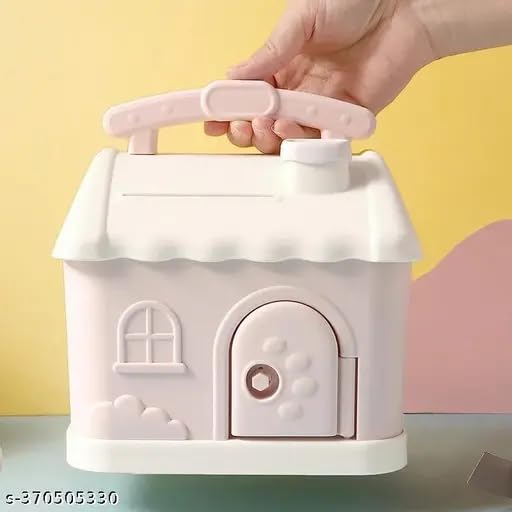 Home Design Piggy Bank with Key (Pack of 1)