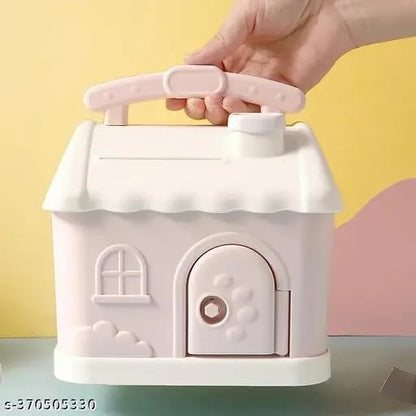 Home Design Piggy Bank with Key (Pack of 1)