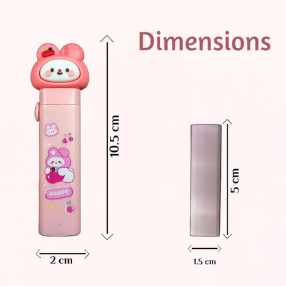 My Melody Push-Pull Pencil Eraser – Cute Retractable Eraser with Case (Pack of 1)