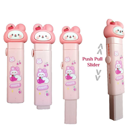 My Melody Push-Pull Pencil Eraser – Cute Retractable Eraser with Case (Pack of 1)