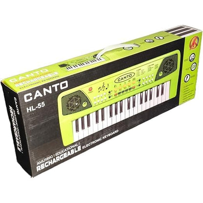 Rechargeable Kids Piano with Mic Electronic Keyboard Musical Toy (Green)
