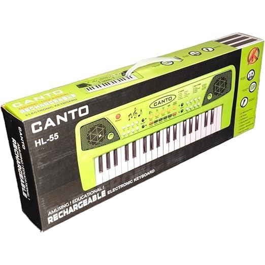 Rechargeable Kids Piano with Mic Electronic Keyboard Musical Toy (Green)