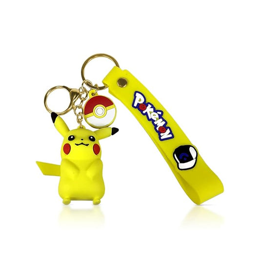 Collectible Famous Cartoon Anime 3d Rubber Silicon Keychain with Long Ribbon Suitable for Car and Bike Key Rings | Bag Charm | Gifting | Key Chain
