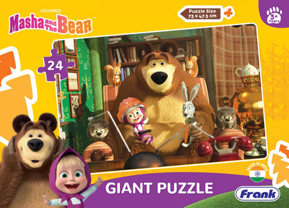 Masha and The Bear Wildlife Giant Floor Jigsaw Puzzle for Kids (24 Pieces)
