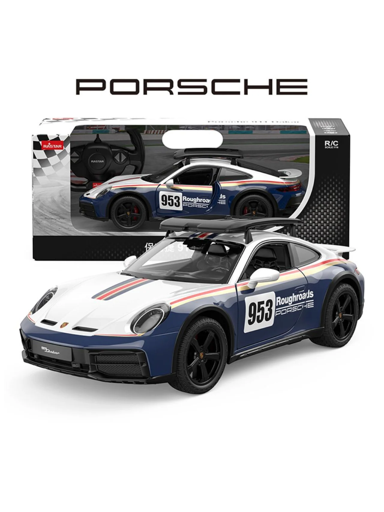 RASTAR Licensed Porsche 911 Dakar RC Car 1:14 Scale – Official Remote Control Racing Car