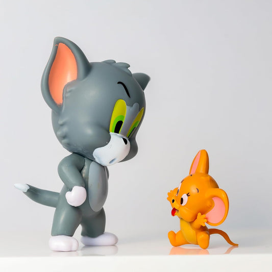 Tom & Jerry Action Figures - Limited Edition Gift for Kids & Adults, Cartoon Collectibles for Desk, Car Dashboard, Cake Decoration, Office & Study Table Set of 1