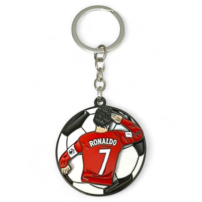 Ronaldo Spinning Keychain | Football Soccer Fans Keyring Gift for Boys Car Bike
