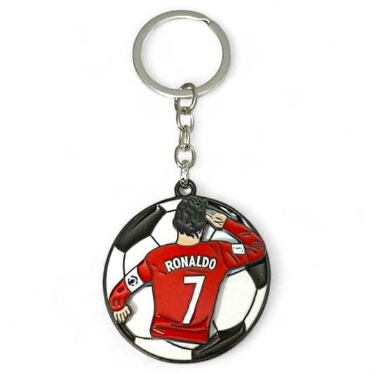 Ronaldo Spinning Keychain | Football Soccer Fans Keyring Gift for Boys Car Bike
