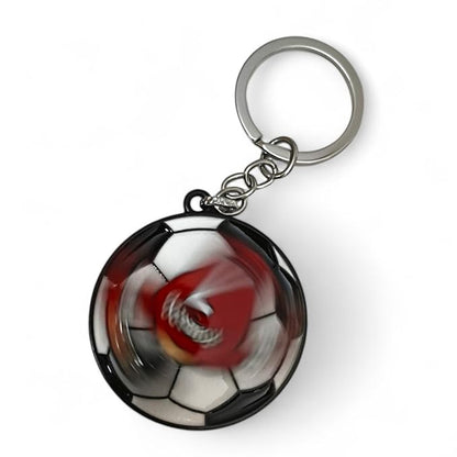 Ronaldo Spinning Keychain | Football Soccer Fans Keyring Gift for Boys Car Bike