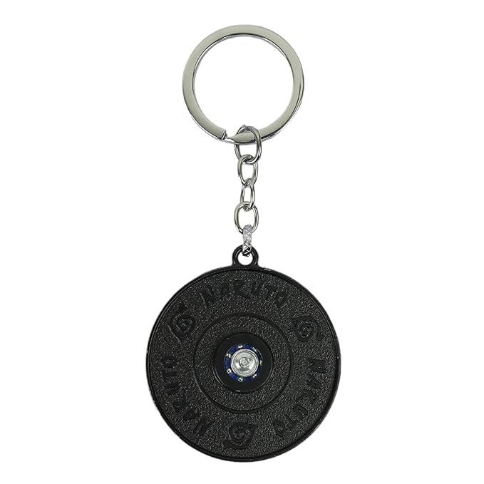 Silver Rotating Anime Metal Keychain – Spinner for Cars & Bikes