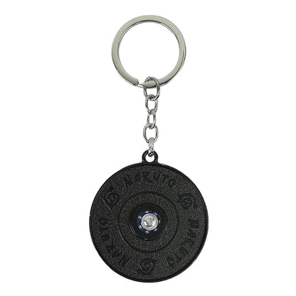 Silver Rotating Anime Metal Keychain – Spinner for Cars & Bikes