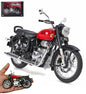 Royaldeals Classic 350 Bullet Motorcycle Scale Model 1:15 – Interchangeable Fuel Tanks, Convertible Seats, Collectible for Enthusiasts- Plastic ABS Model