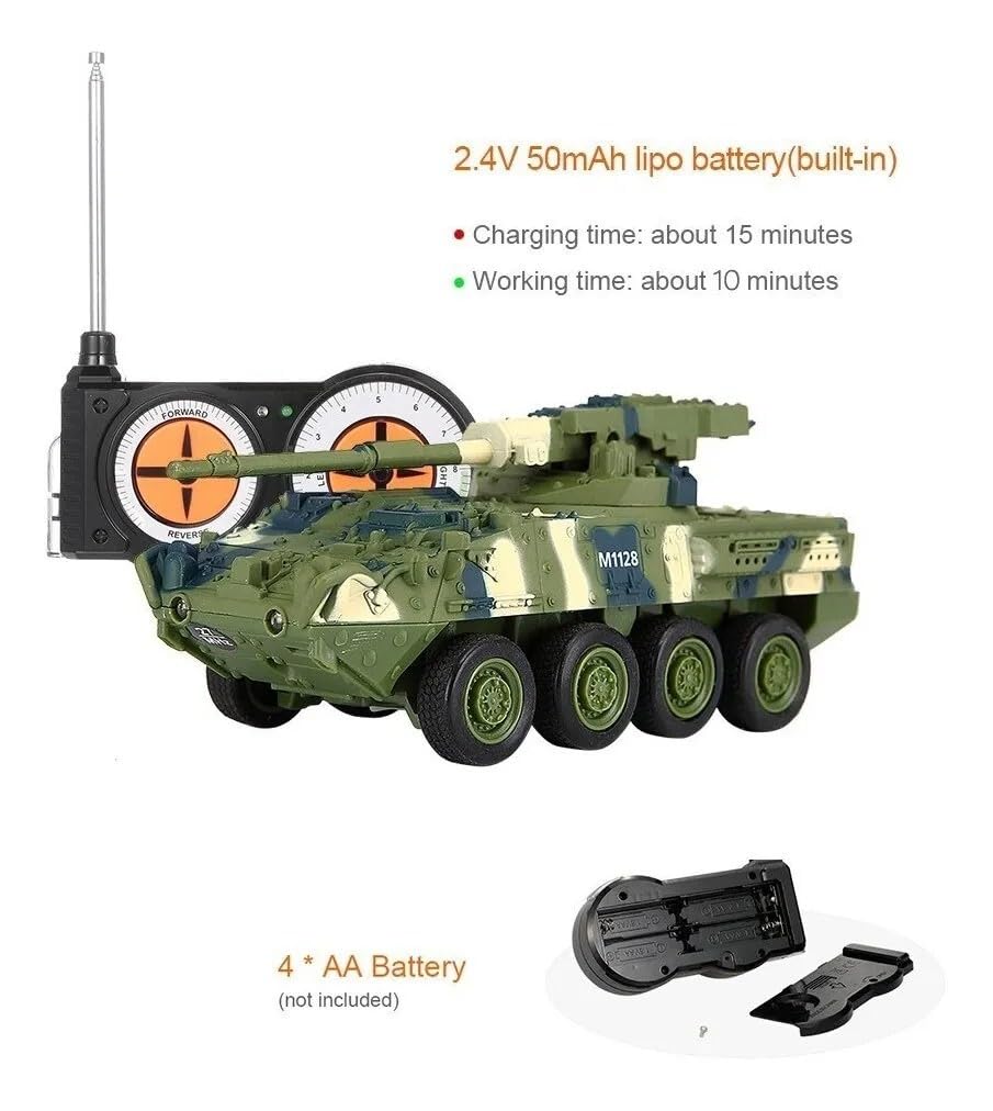 Mini RC Military Tank – M1128 Stryker Remote Control Armored Vehicle