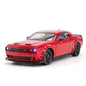 1:24 Scale Exclusive Alloy Metal Pull Back Die-cast Car Model with Sound Light Mini Auto Toy for Kids Metal Model Toy Car with Sound and Light? (1.24 Dodge Challenger-RED)