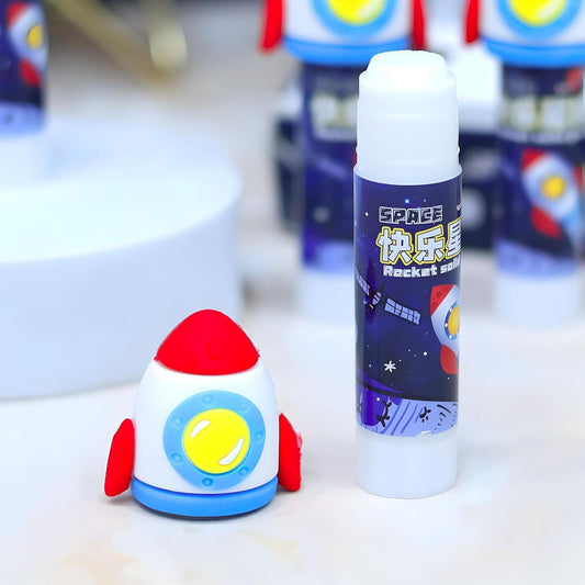 Rocket Glue Stick for pasting Non toxic Space Fevi Stick for decorations & Craft projects for kids Birthday Return Gift for Kids