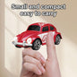 Remote Control Small Car, 1:64 Scale Off-Road RC Car, USB Rechargeable 2.4GHZ Three Speed Indoor Alloy Vehicle for Kids (Bettle Car with App Control) (Red)