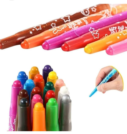Twist Crayons For Kids, 12 Pcs Crayon Set, Coloring Kit, Multicolor