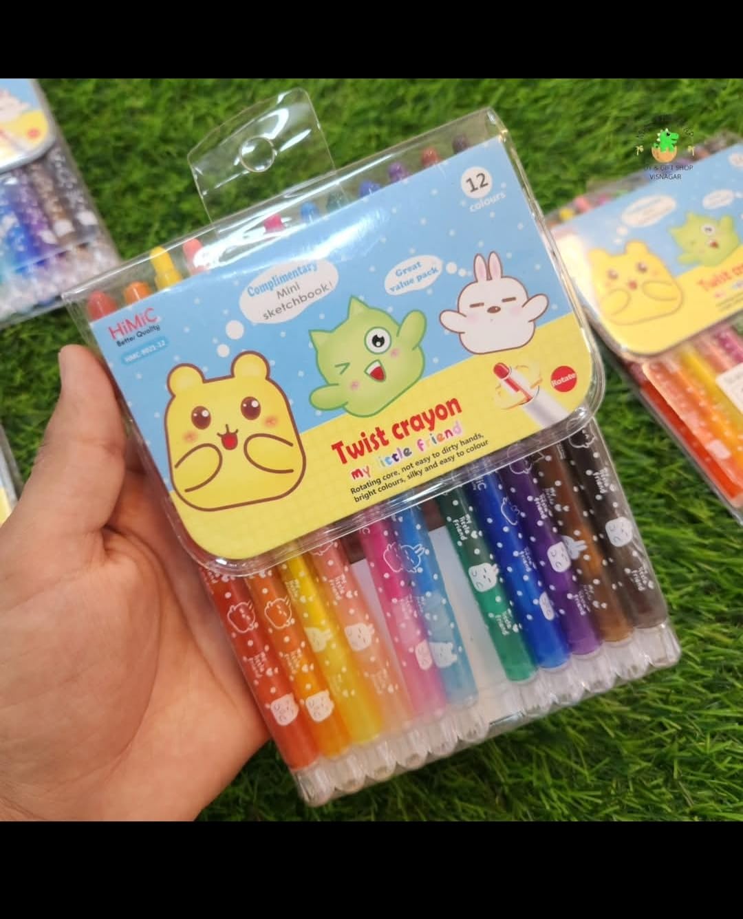 Twist Crayons For Kids, 12 Pcs Crayon Set, Coloring Kit, Multicolor