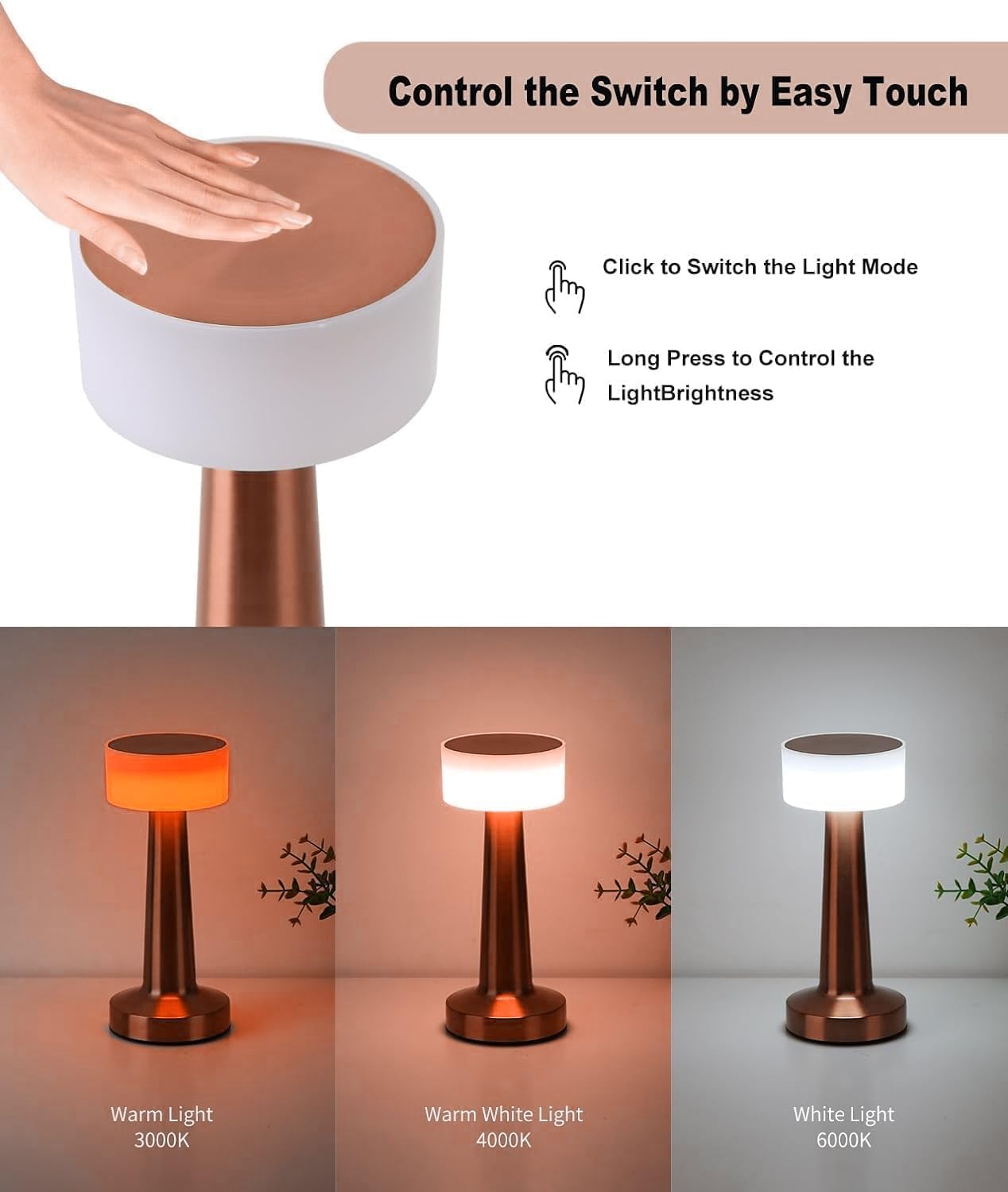 Wick Table Lamp (Pack of 1) (Bronze)
