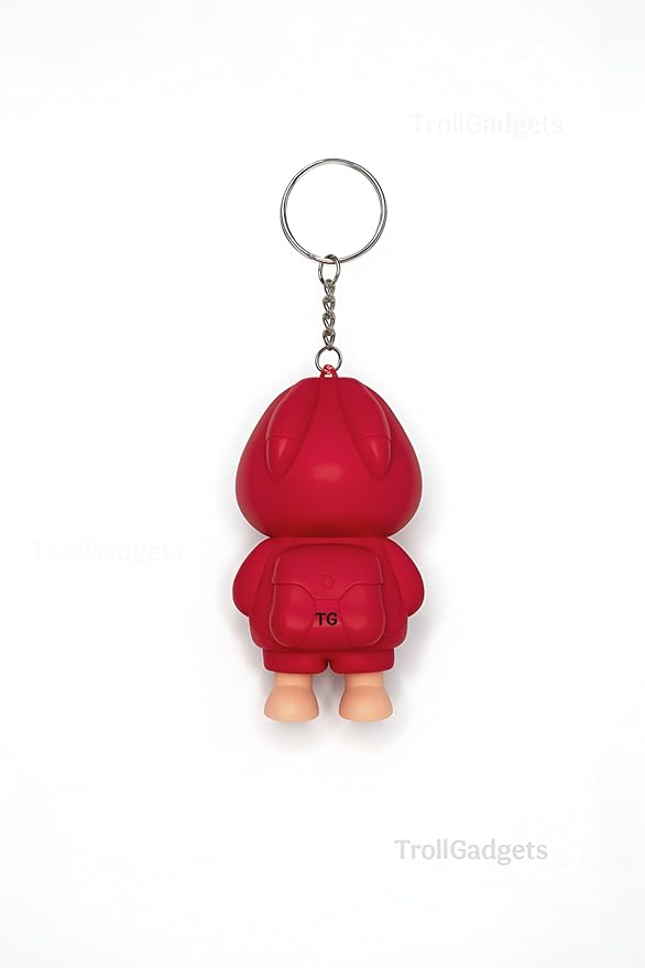 Red Teddy Face Changing Keychain