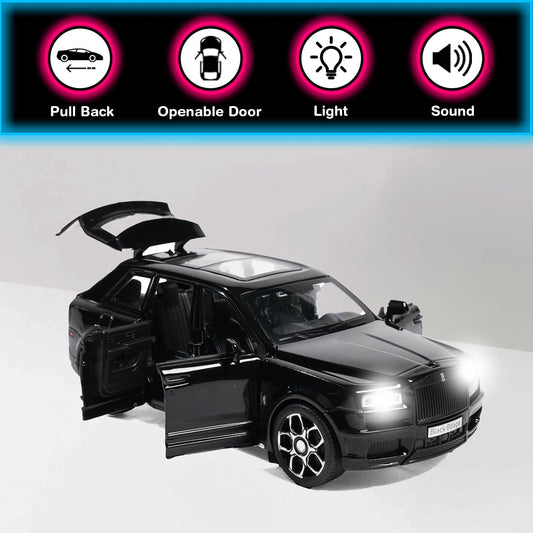 Metal Pull Back Diecast Car SUV 1:32 Big Rolls Royce CULLINAN Pull Back Car Model with Sound Light Boys Gifts Toys for Kids【Color As Per Stock】 (Rolls Royce Cullian)