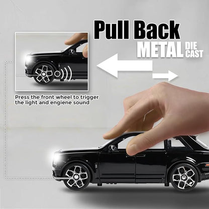 Metal Pull Back Diecast Car SUV 1:32 Big Rolls Royce CULLINAN Pull Back Car Model with Sound Light Boys Gifts Toys for Kids【Color As Per Stock】 (Rolls Royce Cullian)