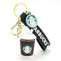 Premium 3D Anime Rubber Silicone Keyrings with Long Ribbon – Perfect Bag & Car Charm